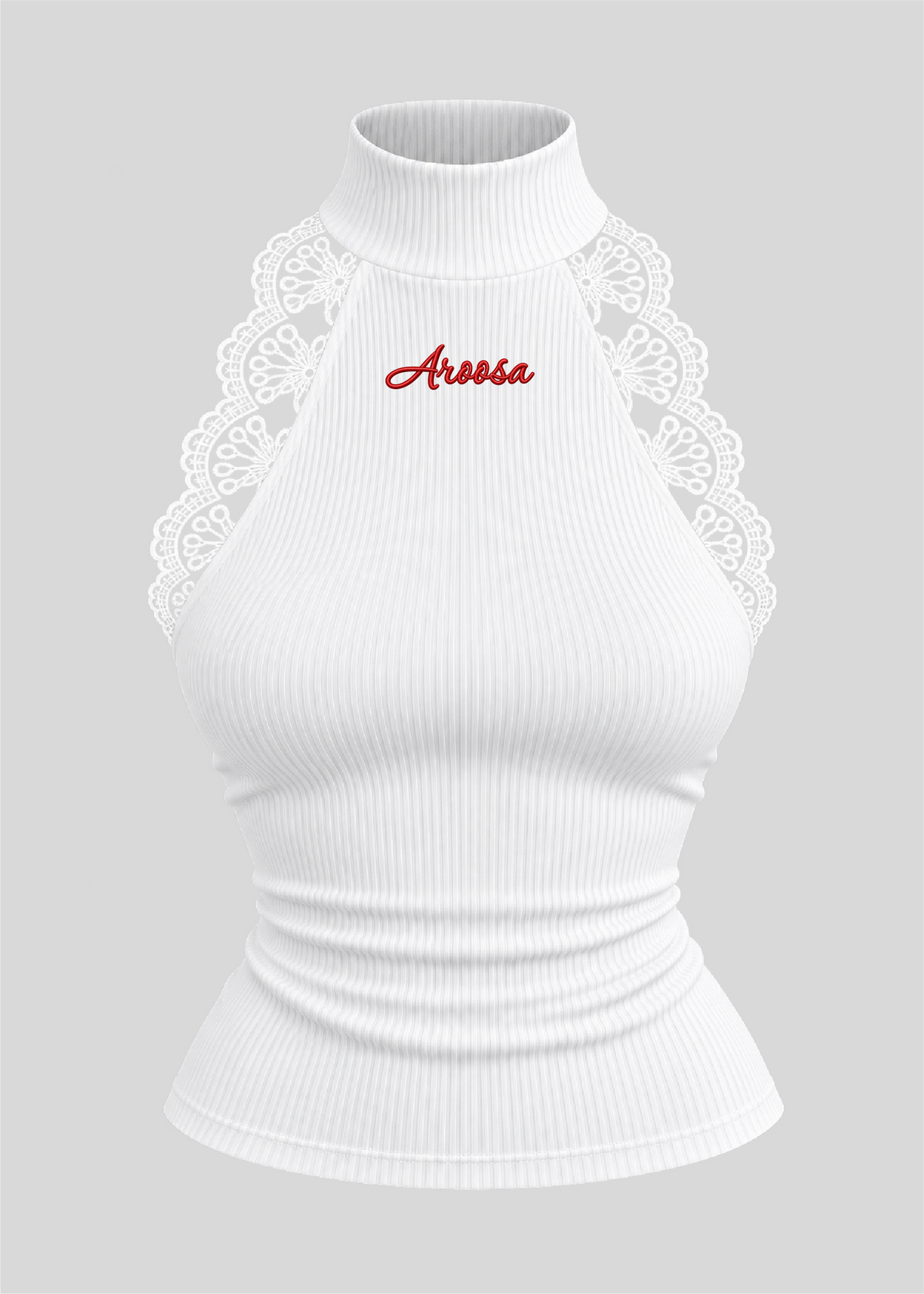 Embroidered Aroosa Lace Halter Top