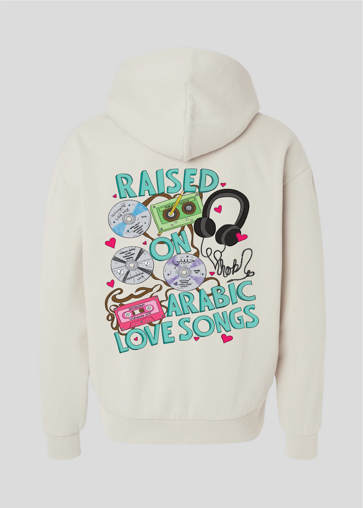 Raised on Arabic Love Songs Retro Hoodie
