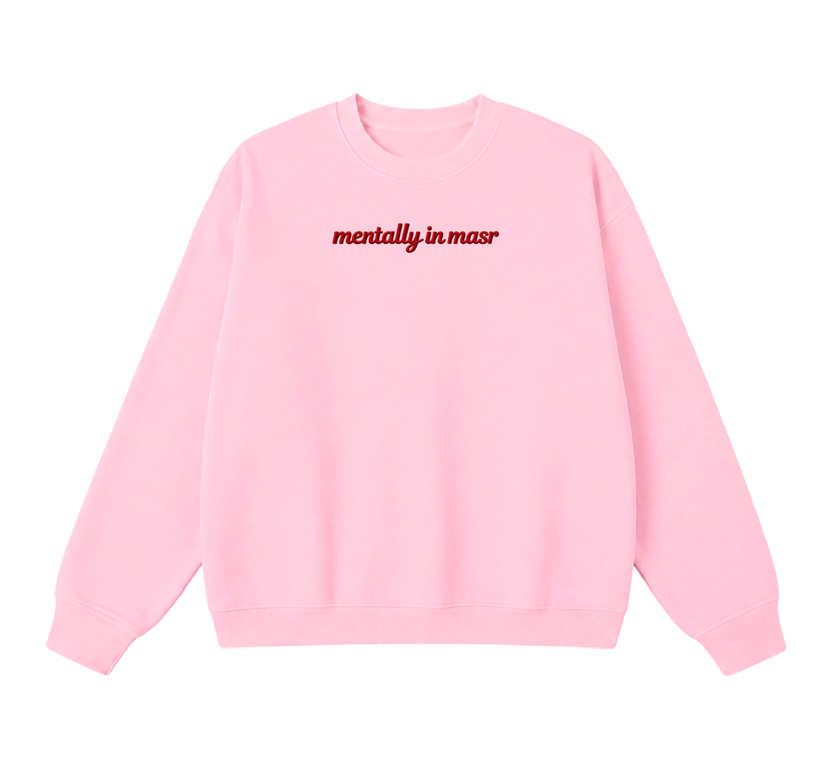 Embroidered Mentally In Masr Crewneck