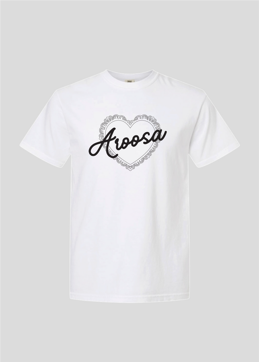 Vintage Scalloped Heart Aroosa Tee