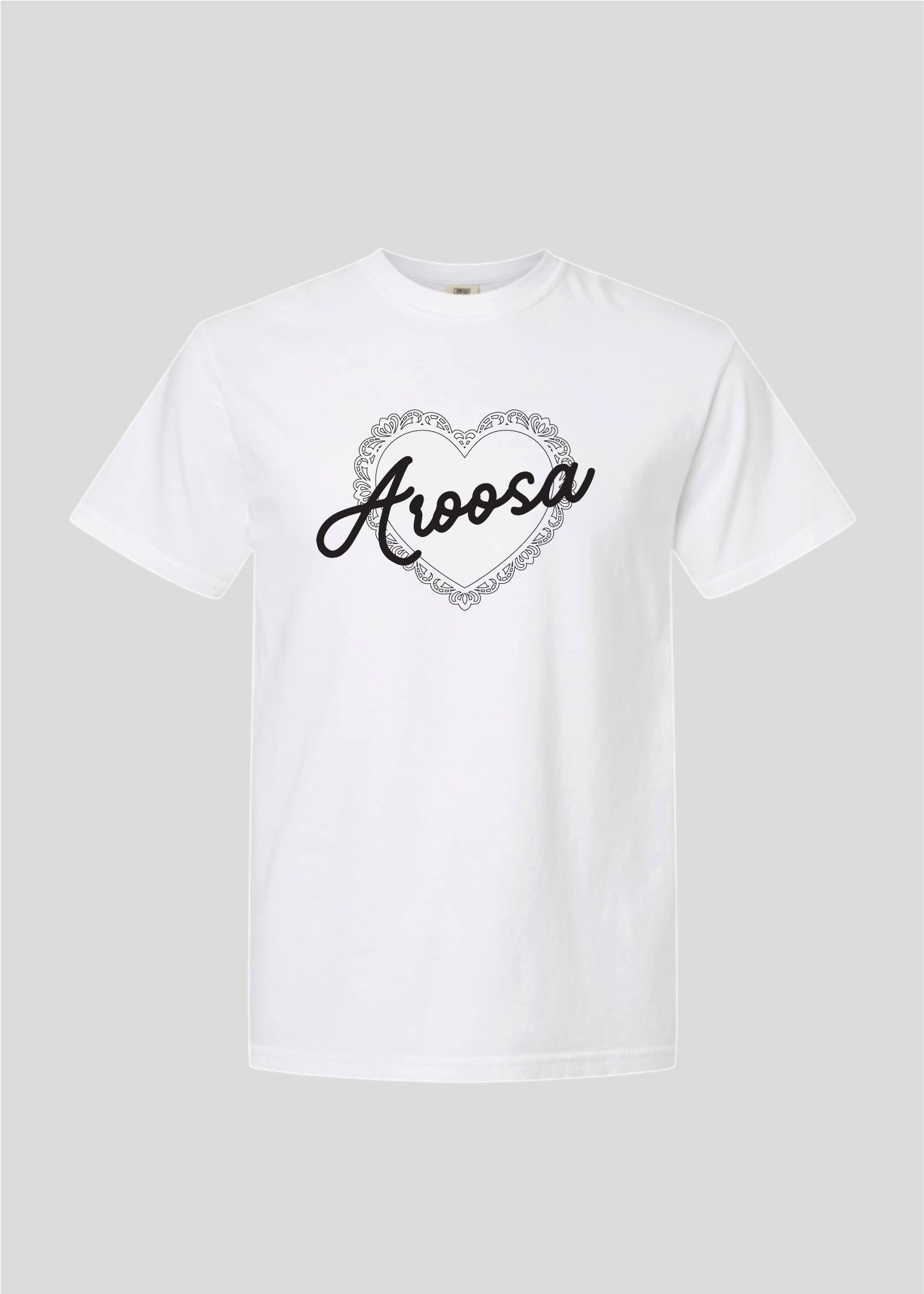 Vintage Scalloped Heart Aroosa Tee