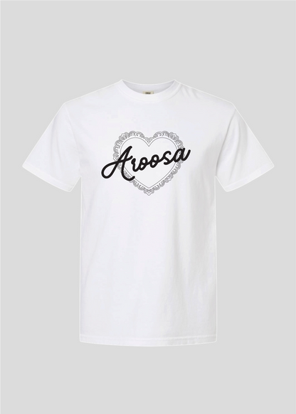 Vintage Scalloped Heart Aroosa Tee