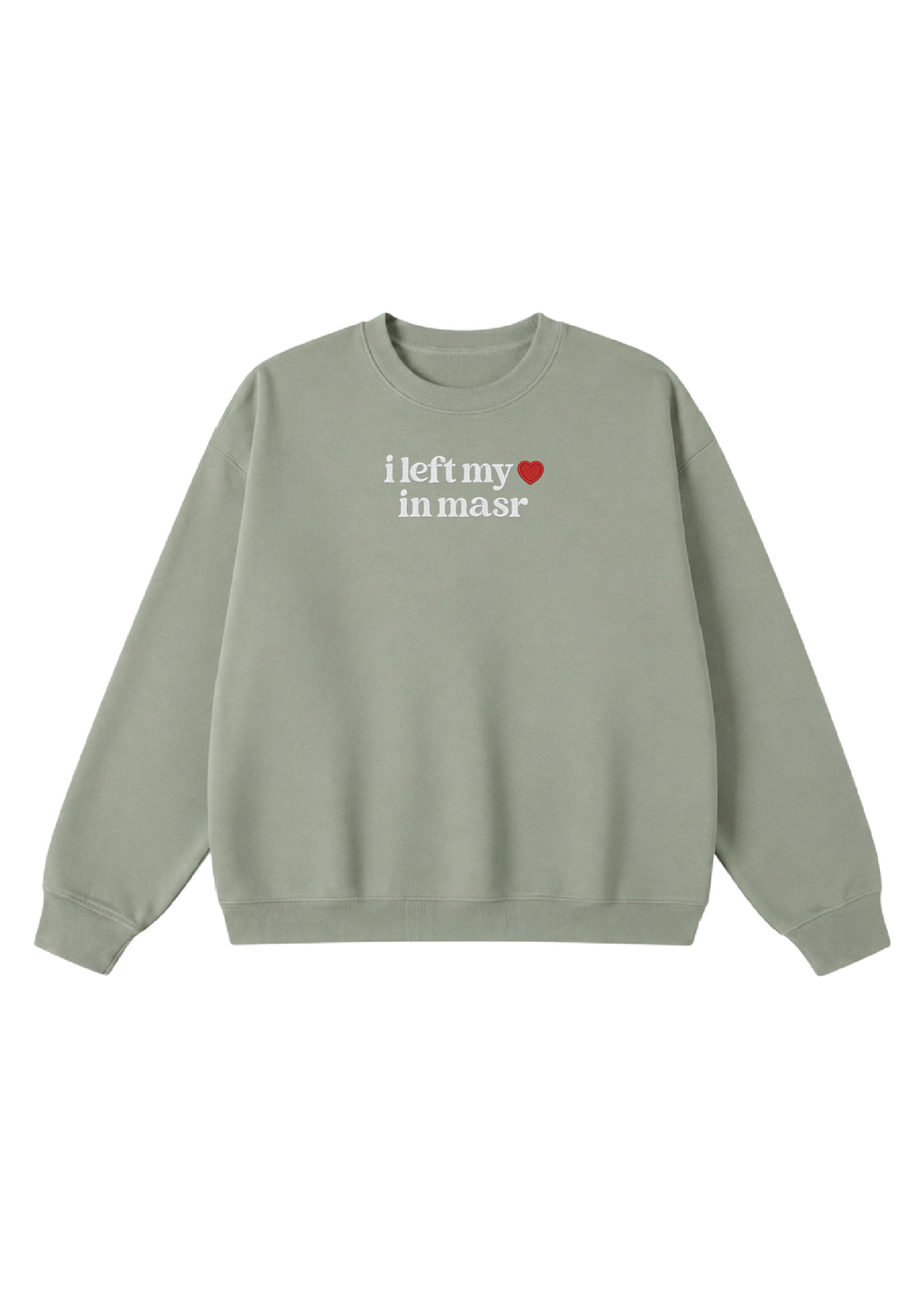 Embroidered I Left My Heart in Masr Crewneck