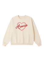 Vintage Scalloped Heart Aroosa Crewneck