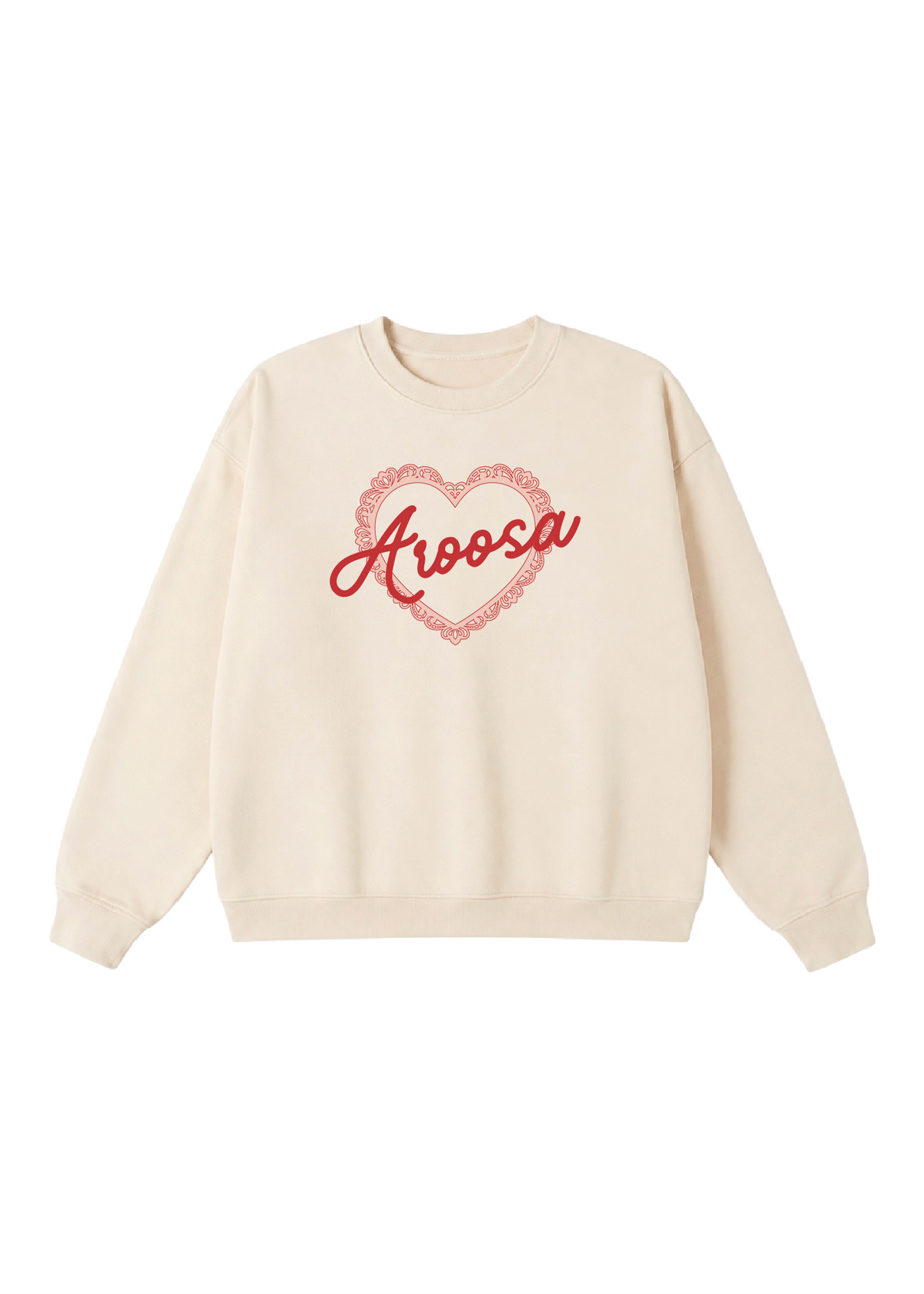 Vintage Scalloped Heart Aroosa Crewneck