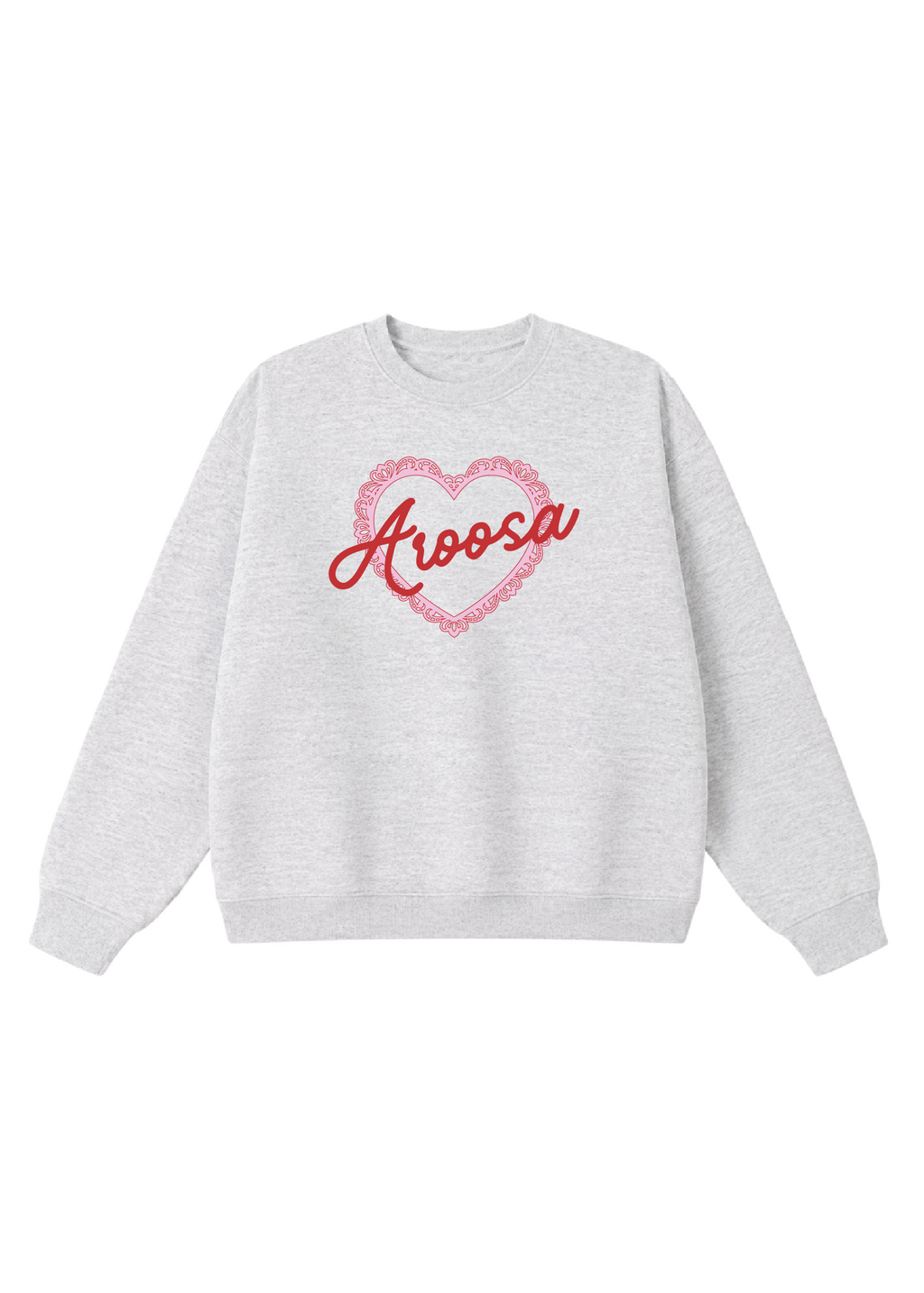 Vintage Scalloped Heart Aroosa Crewneck