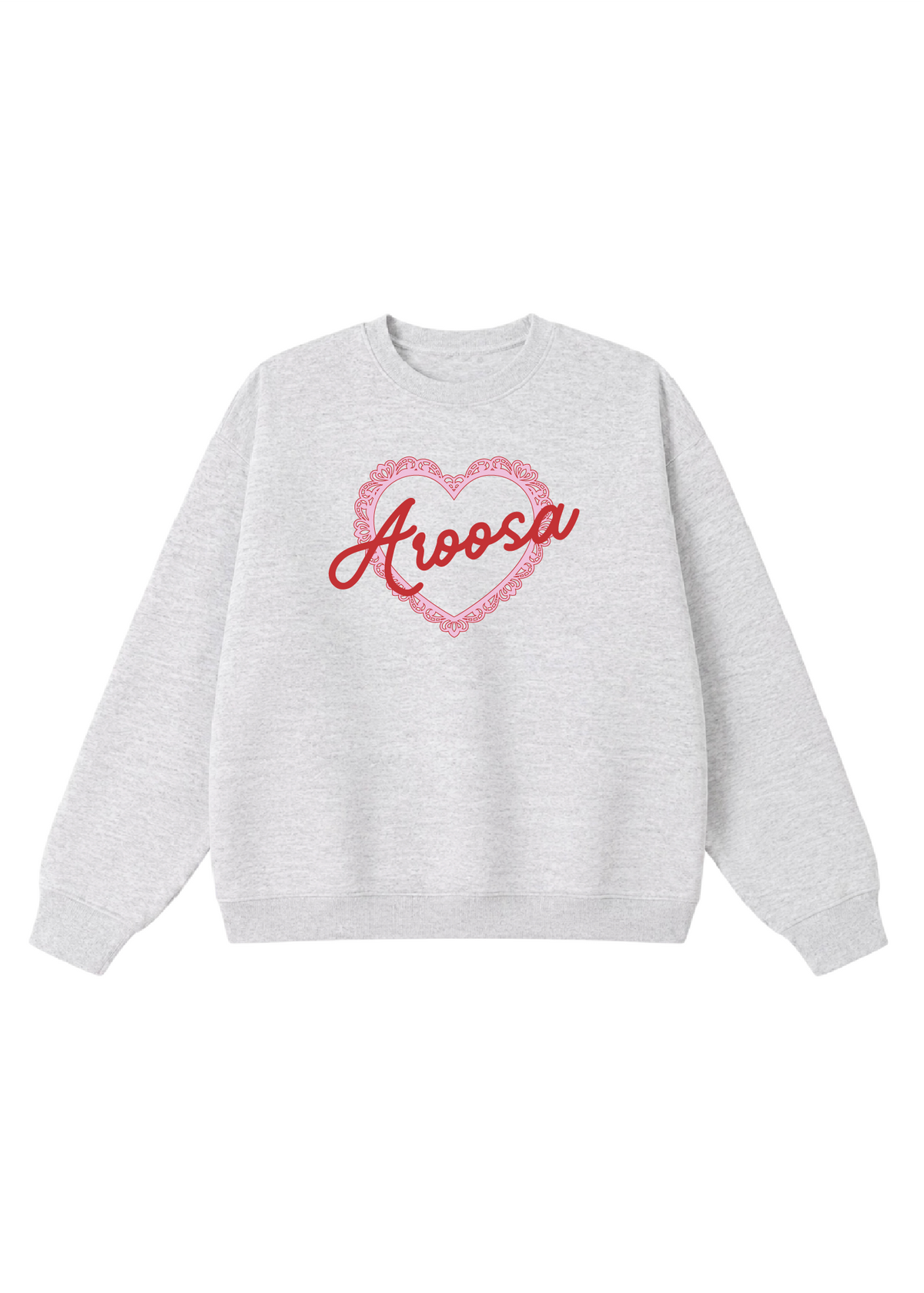 Vintage Scalloped Heart Aroosa Crewneck