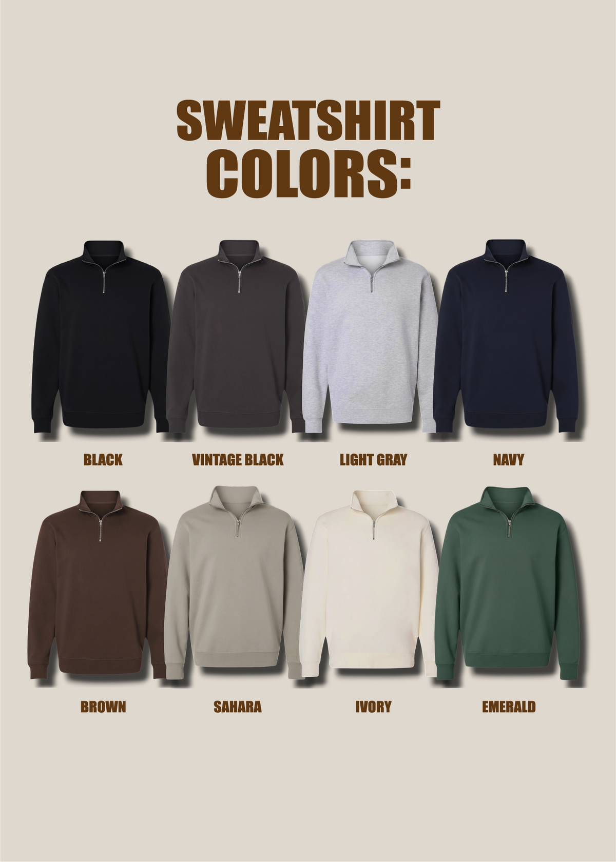 [DEAL QUARTER-ZIP] Embroidered Coptic Cross Quarter-Zip Sweatshirts