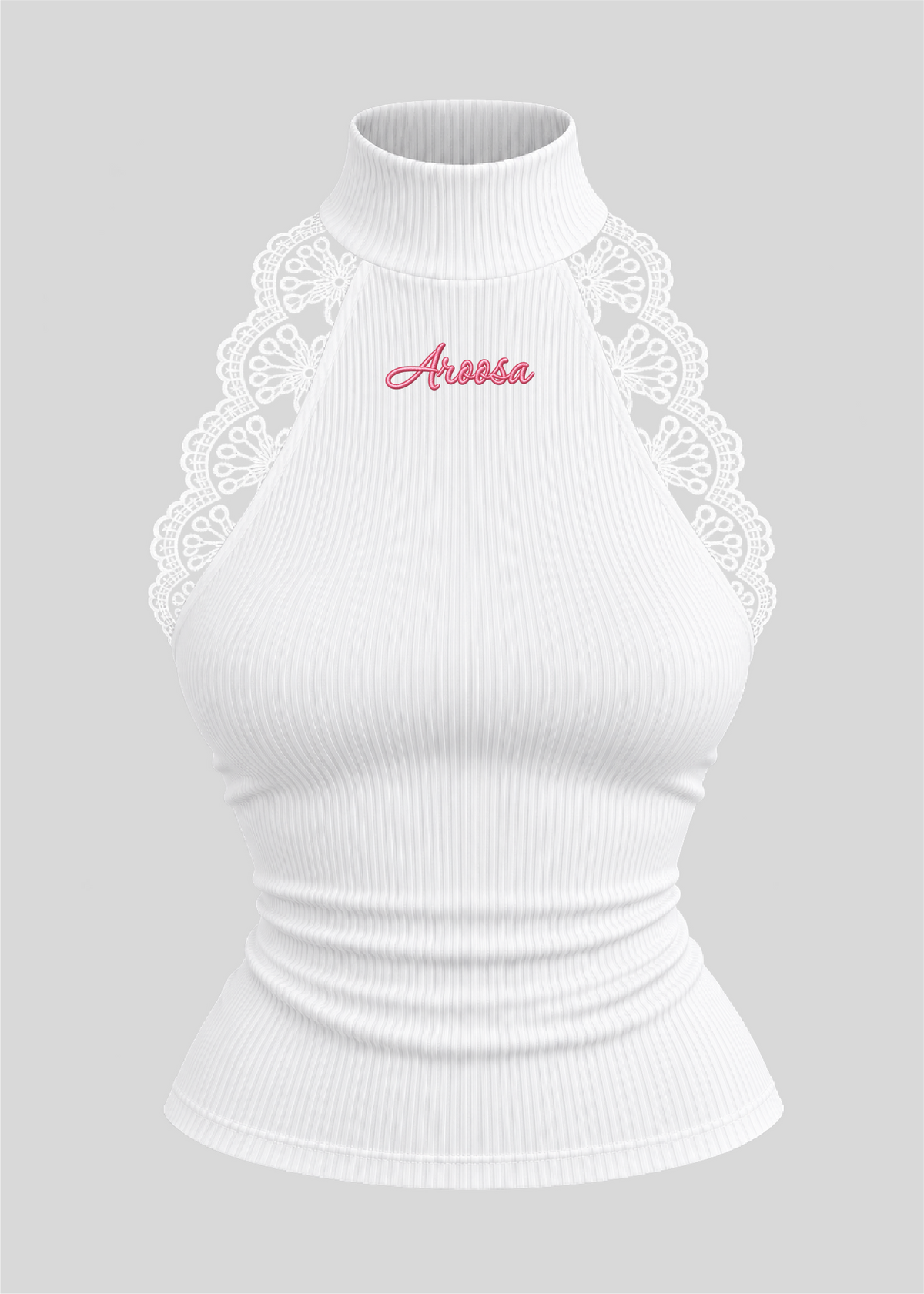 Embroidered Aroosa Lace Halter Top