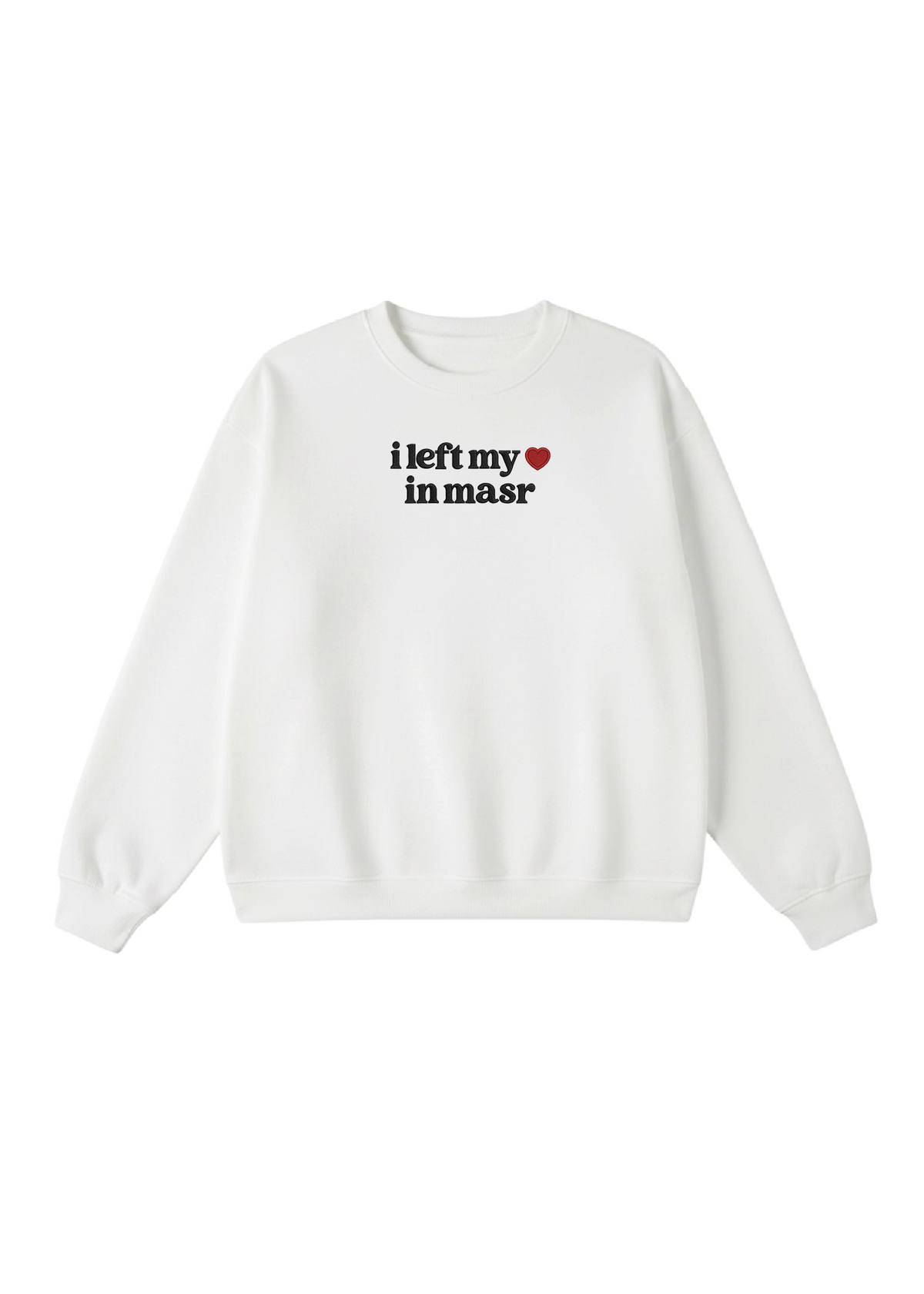 Embroidered I Left My Heart in Masr Crewneck