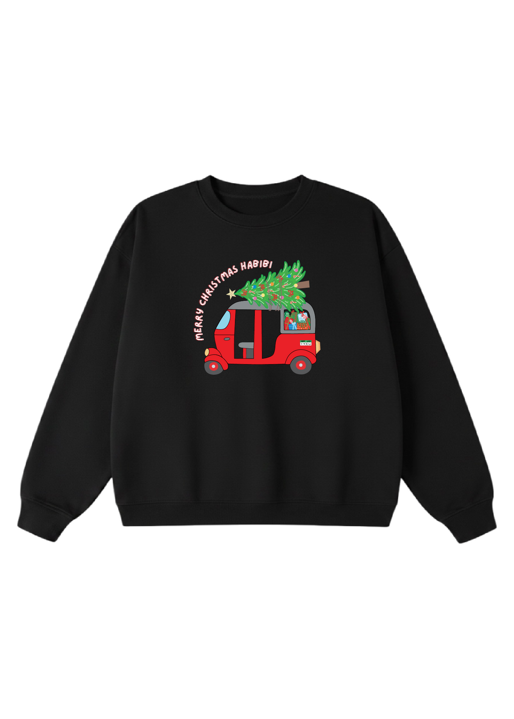 Merry Christmas Habibi Tuk Tuk Crewnecks
