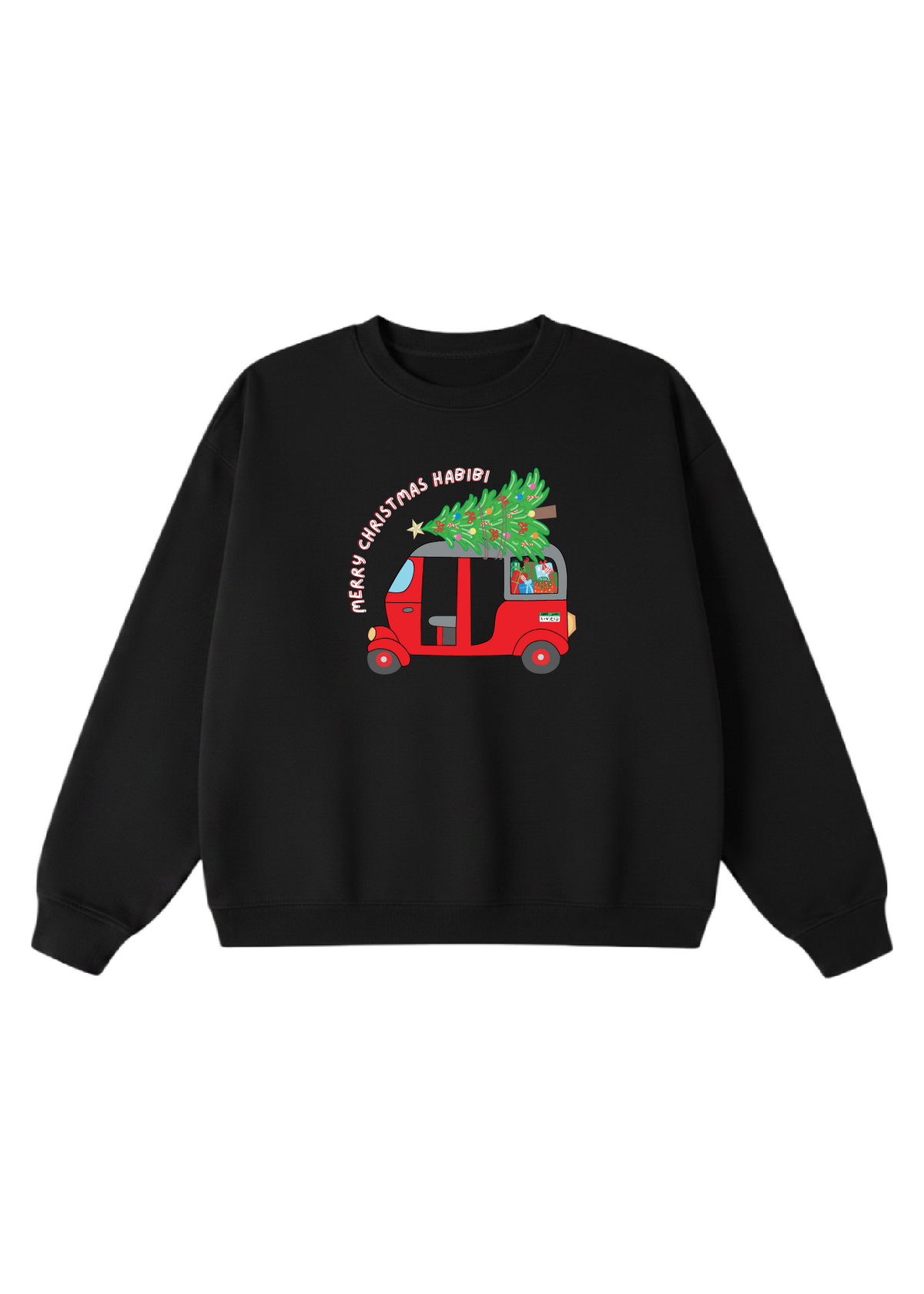 Merry Christmas Habibi Tuk Tuk Crewnecks