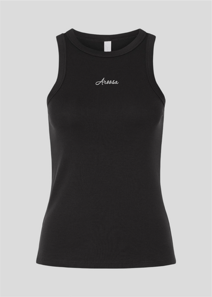 Embroidered Aroosa Rib Tank Top
