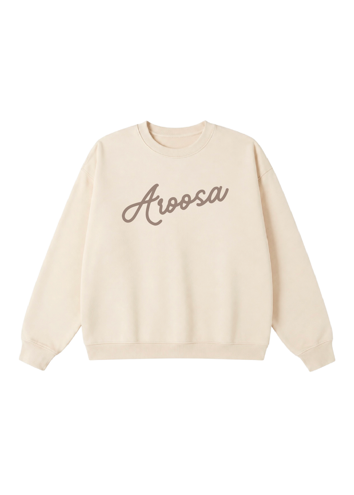 Aroosa Cursive Script Crewneck