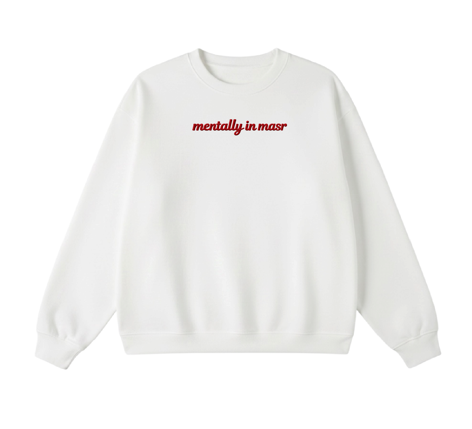 Embroidered Mentally In Masr Crewneck