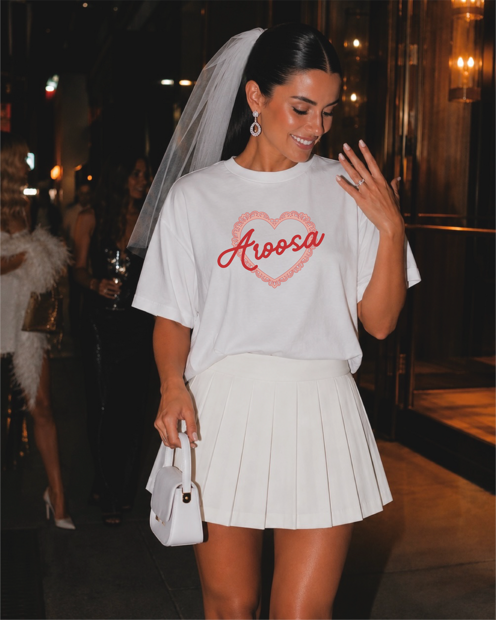 Vintage Scalloped Heart Aroosa Tee