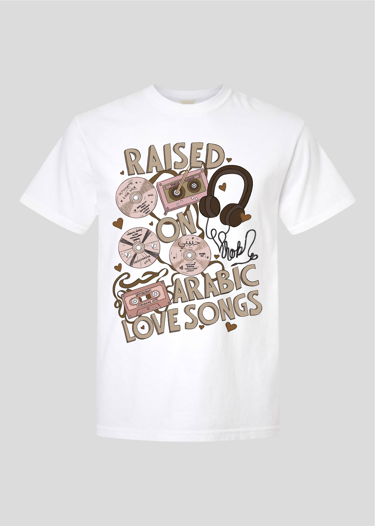 Raised on Arabic Love Songs Retro Tee
