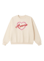Vintage Scalloped Heart Aroosa Crewneck