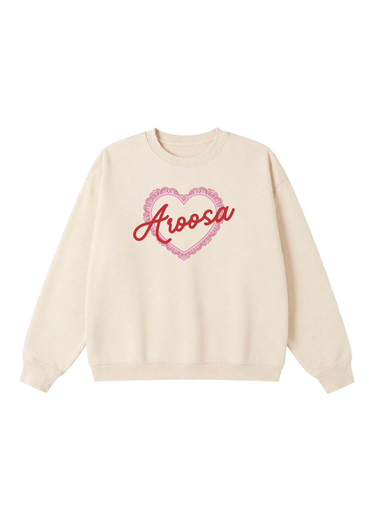 Vintage Scalloped Heart Aroosa Crewneck