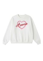 Vintage Scalloped Heart Aroosa Crewneck