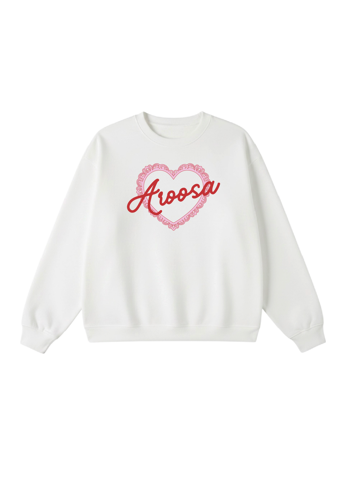 Vintage Scalloped Heart Aroosa Crewneck