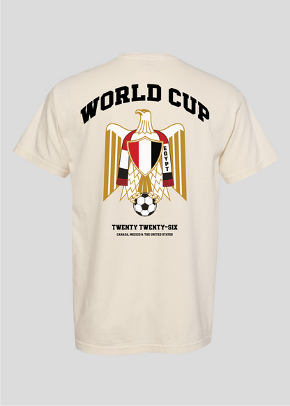 Egypt World Cup: Coat of Arms Eagle Holding Soccer Ball Tee