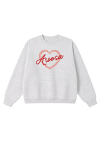 Vintage Scalloped Heart Aroosa Crewneck