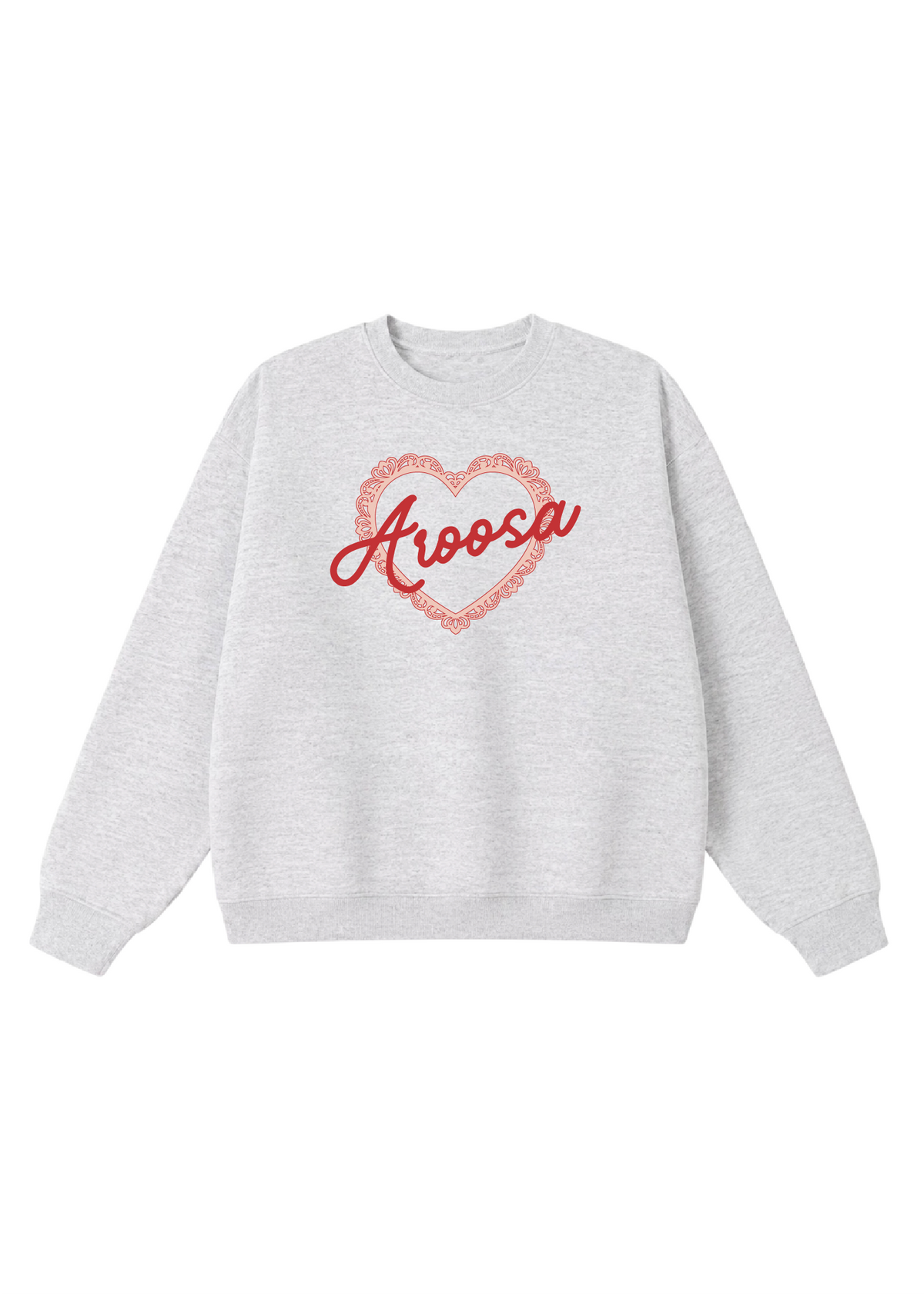 Vintage Scalloped Heart Aroosa Crewneck