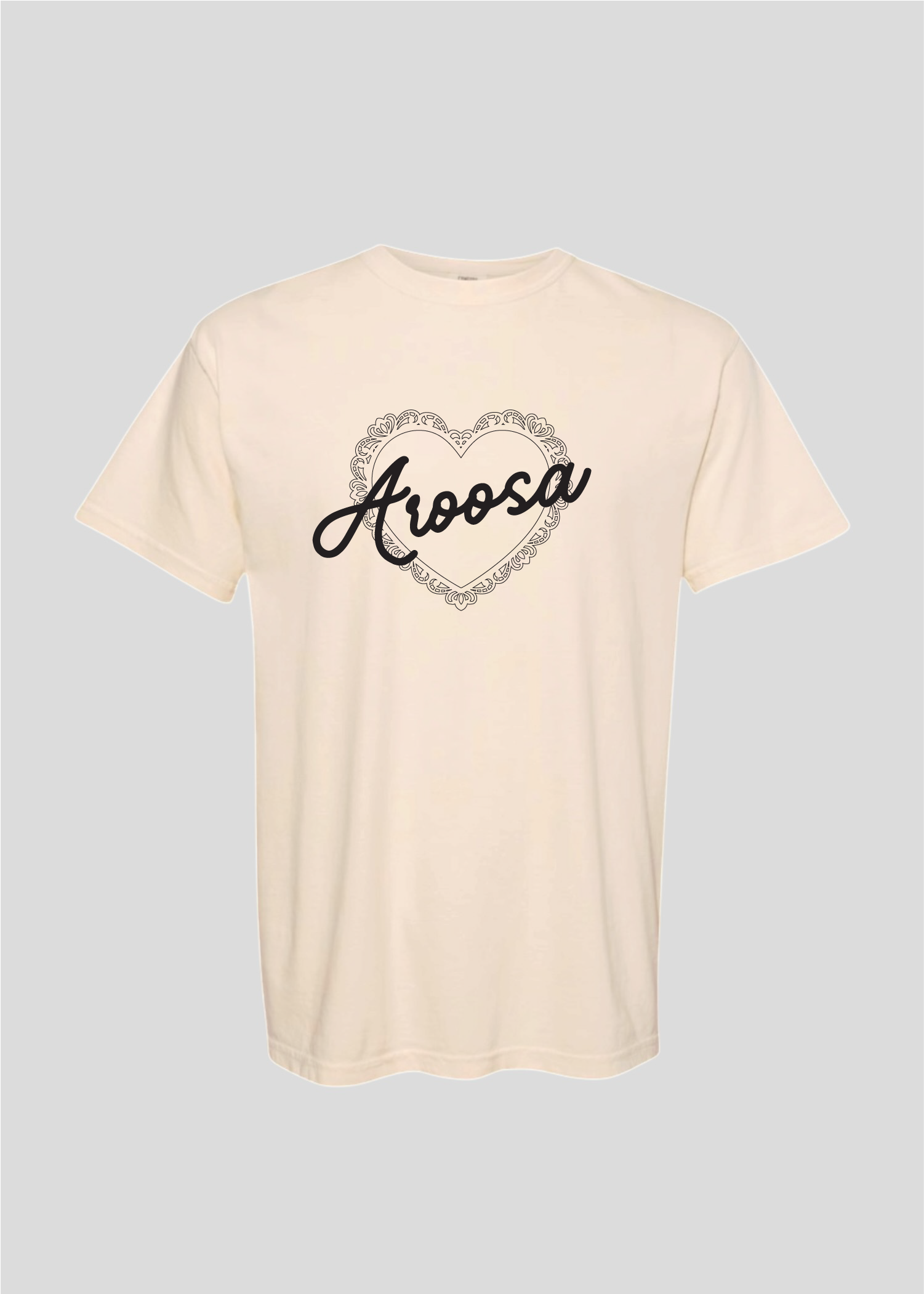 Vintage Scalloped Heart Aroosa Tee