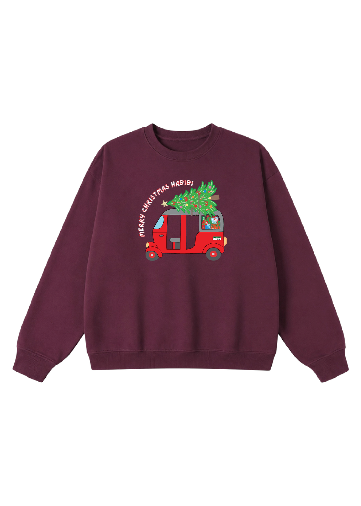 Merry Christmas Habibi Tuk Tuk Crewnecks