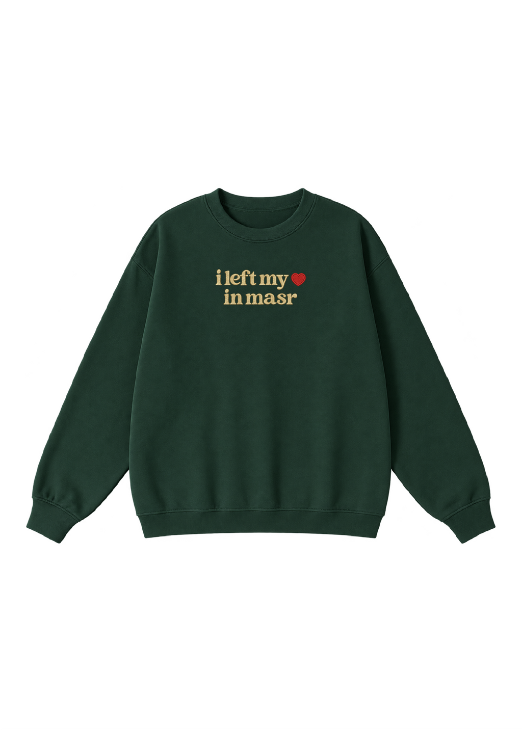 Embroidered I Left My Heart in Masr Crewneck