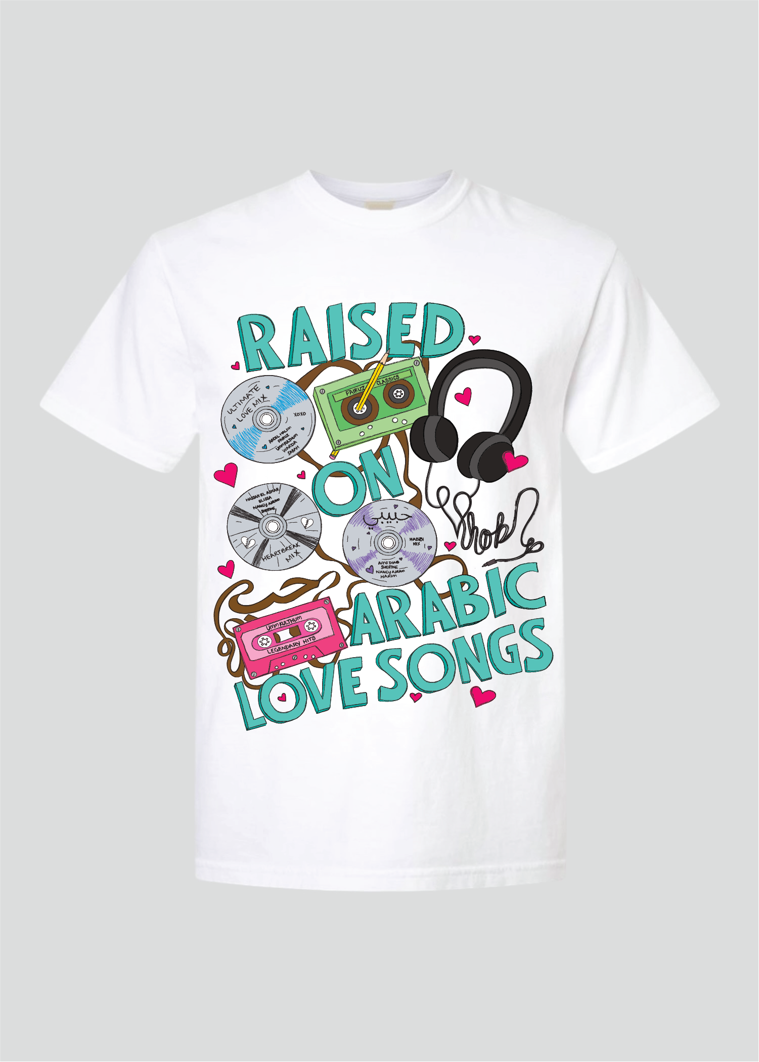 Raised on Arabic Love Songs Retro Tee