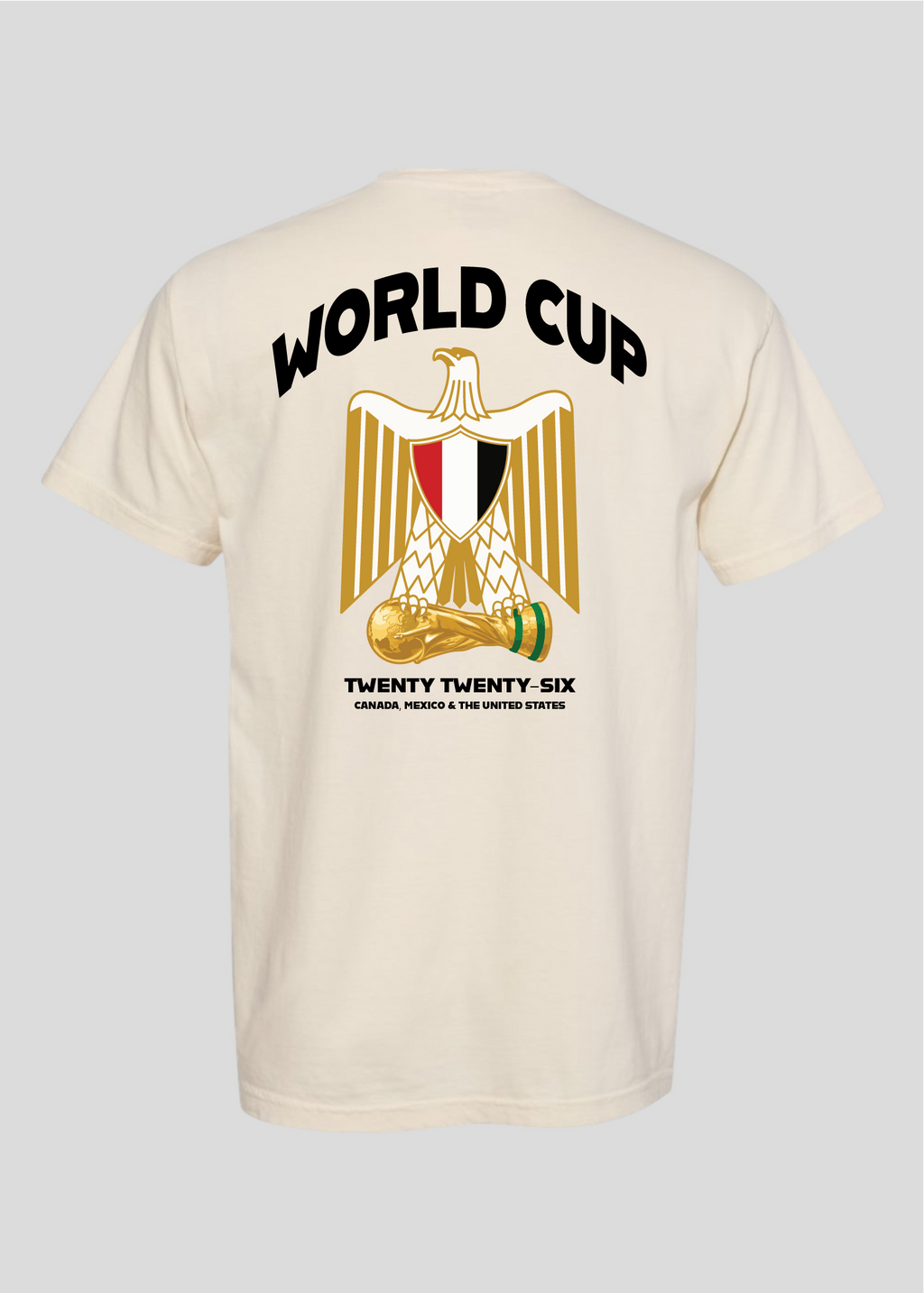 Egypt World Cup: Coat of Arms Eagle Holding Trophy Tee