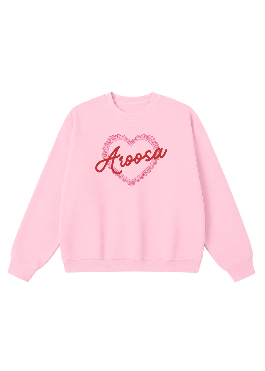 Vintage Scalloped Heart Aroosa Crewneck