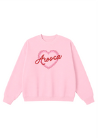 Vintage Scalloped Heart Aroosa Crewneck