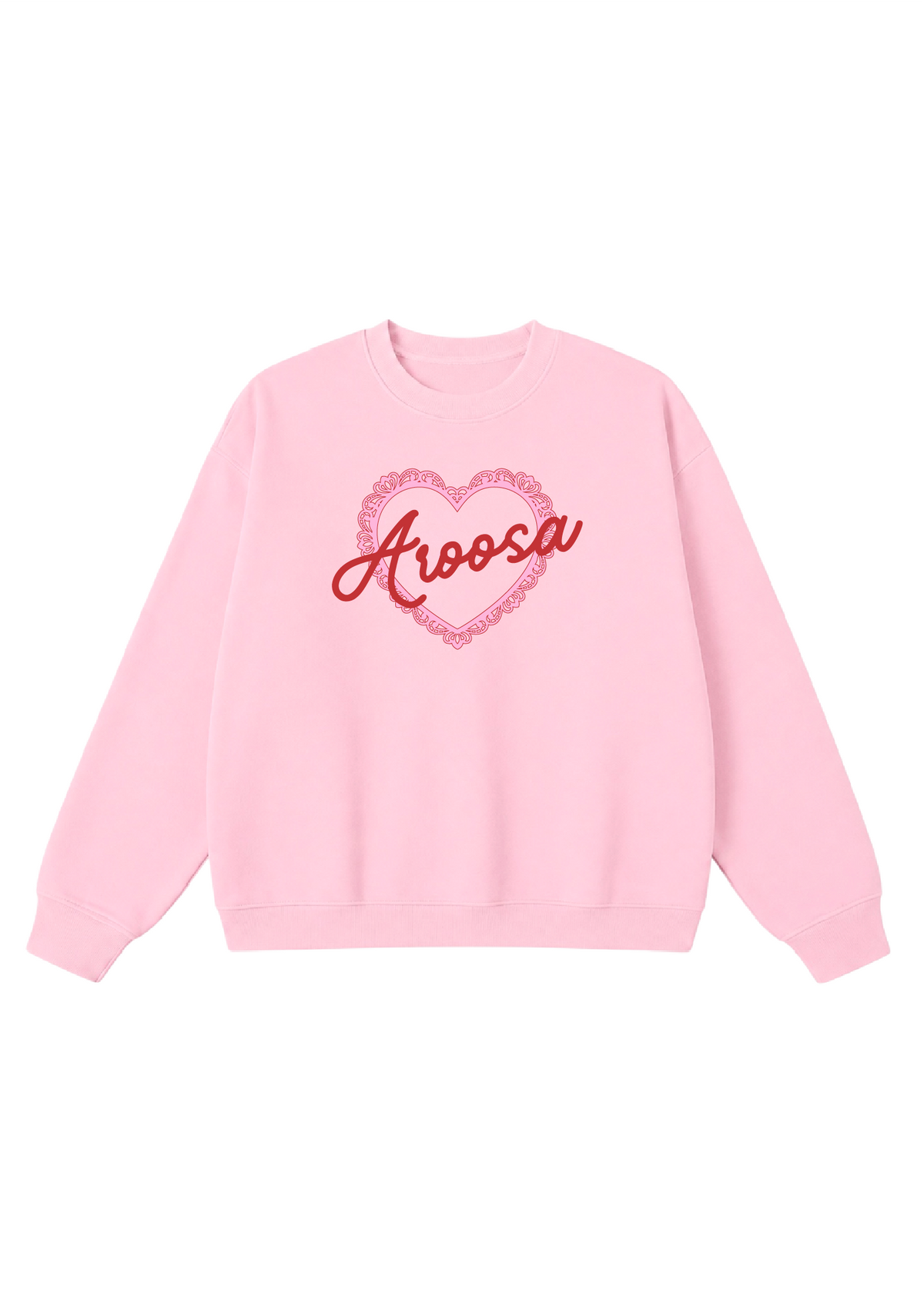 Vintage Scalloped Heart Aroosa Crewneck