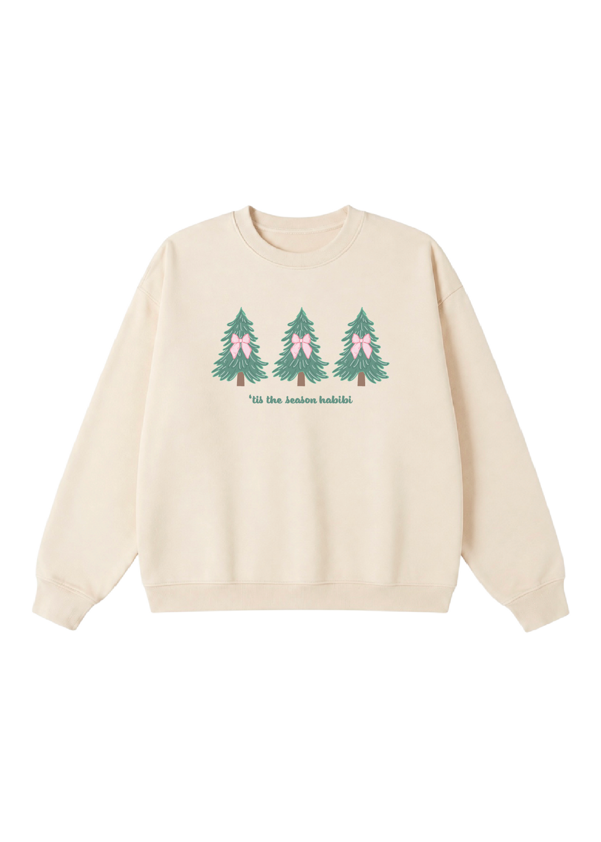 'Tis The Season Habibi- Coquette Christmas Tree Crewneck