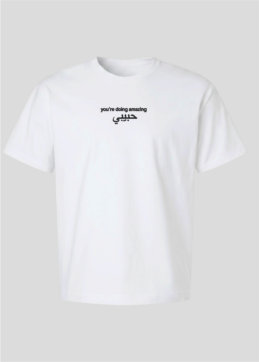 Embroidered You're Doing Amazing Habibi Tee