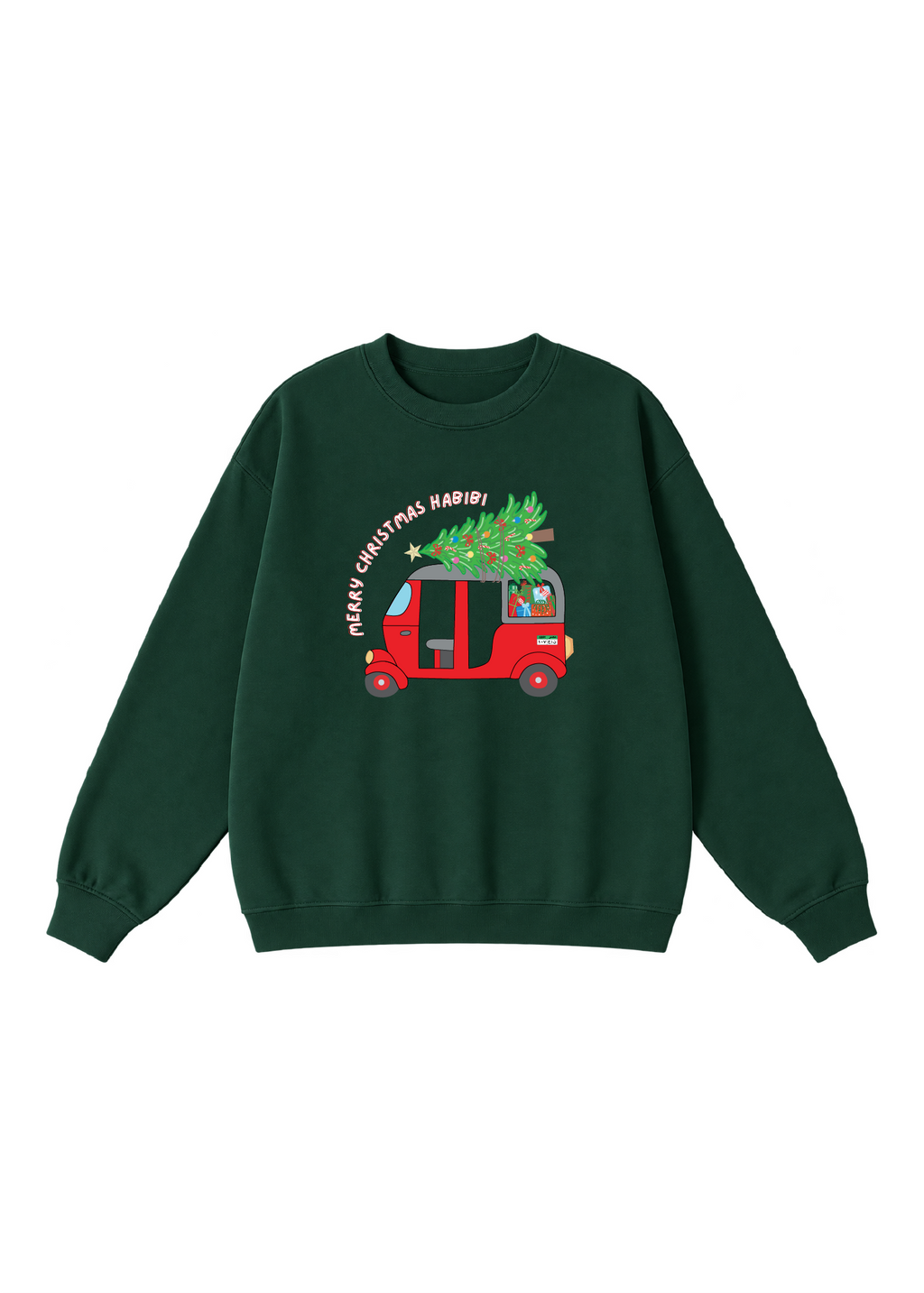 Merry Christmas Habibi Tuk Tuk Crewnecks