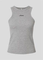 Embroidered Aroosa Rib Tank Top