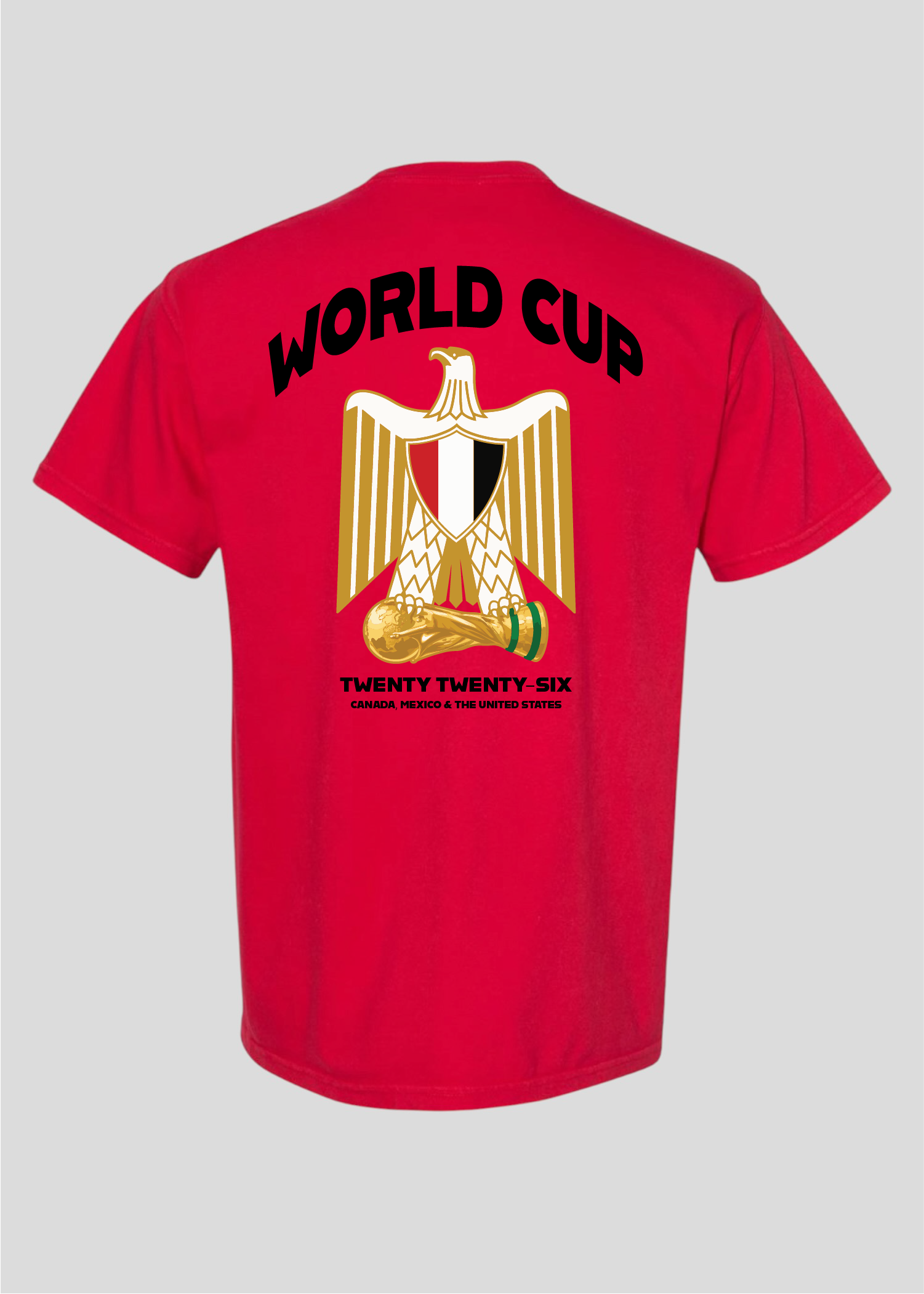 Egypt World Cup: Coat of Arms Eagle Holding Trophy Tee