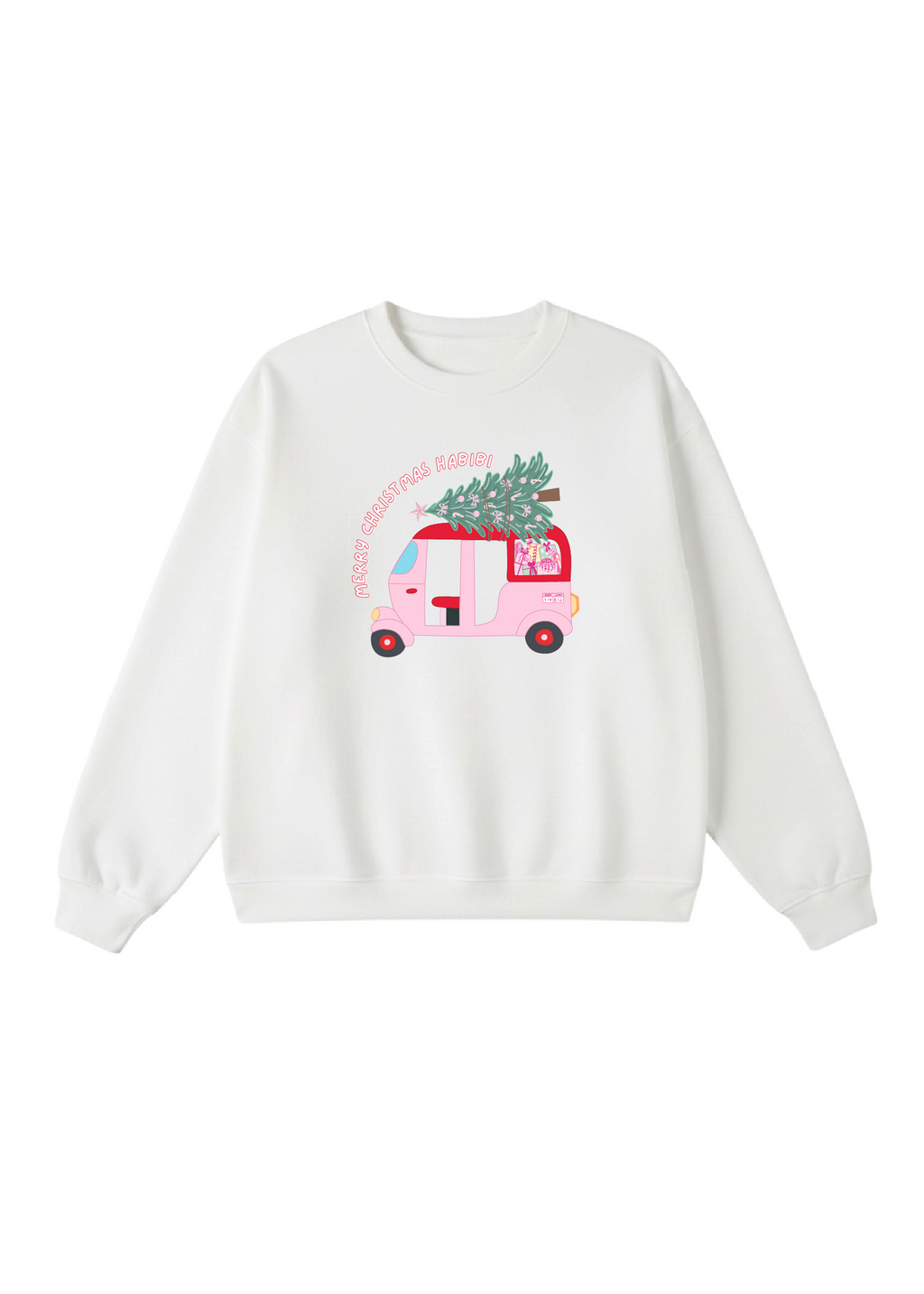 Merry Christmas Habibi Tuk Tuk Crewnecks
