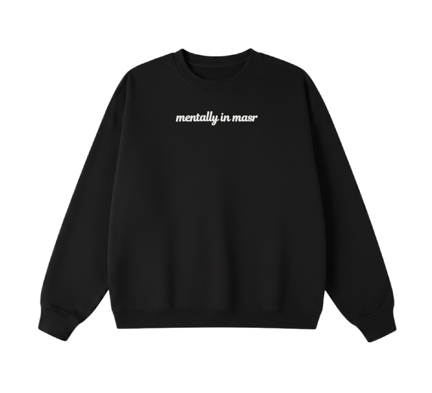 Embroidered Mentally In Masr Crewneck