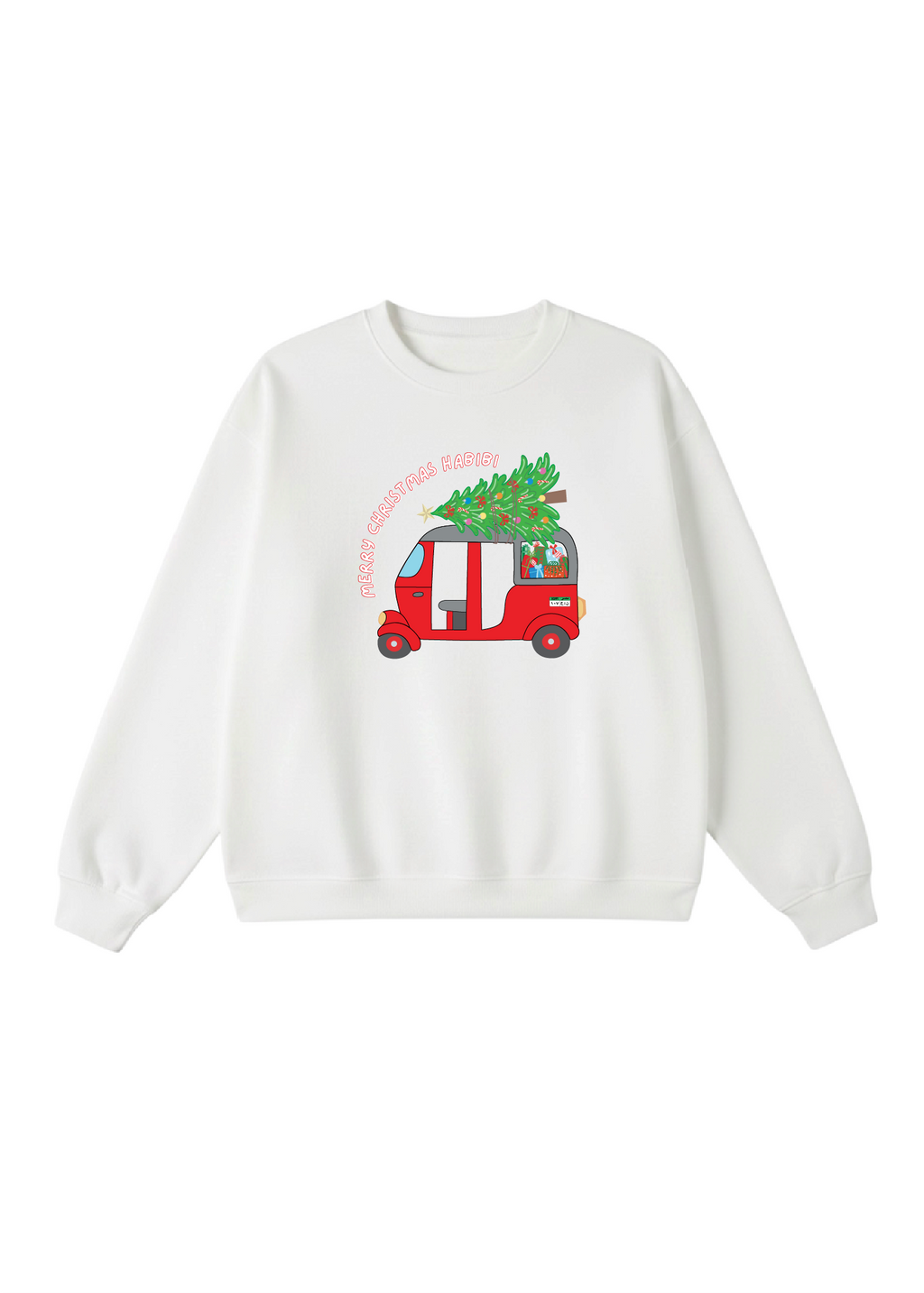 Merry Christmas Habibi Tuk Tuk Crewnecks