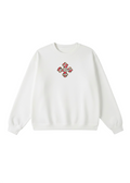 Embroidered Floral Coptic Cross Crewnecks