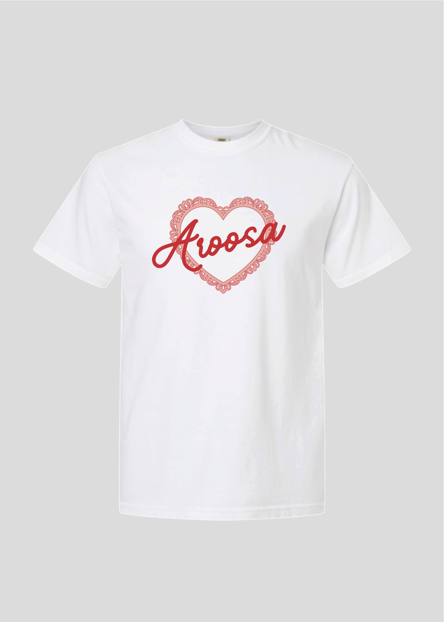 Vintage Scalloped Heart Aroosa Tee