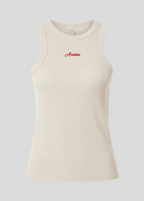 Embroidered Aroosa Rib Tank Top