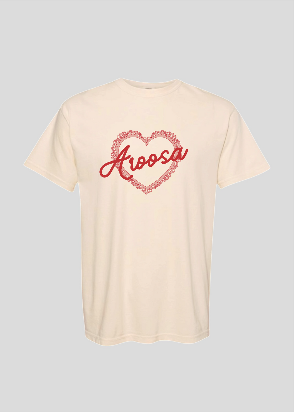 Vintage Scalloped Heart Aroosa Tee