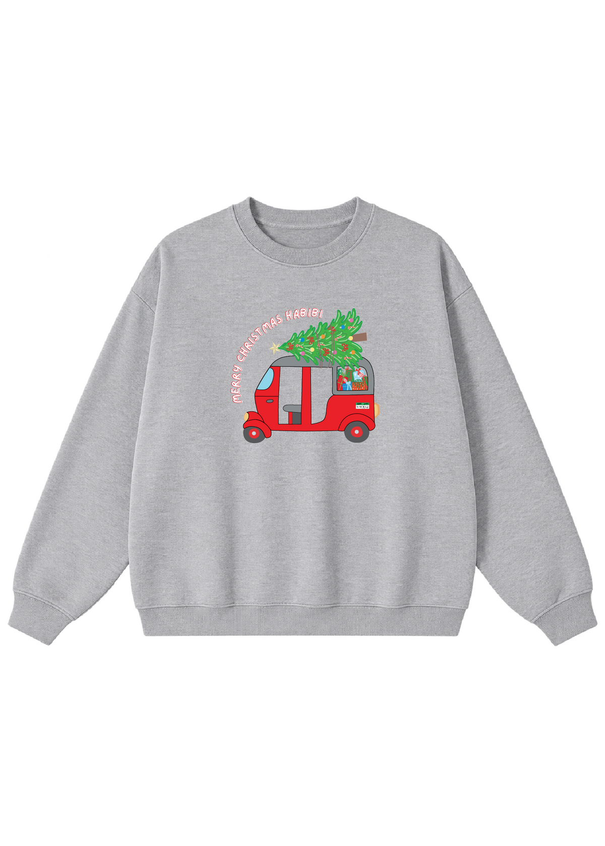 Merry Christmas Habibi Tuk Tuk Crewnecks