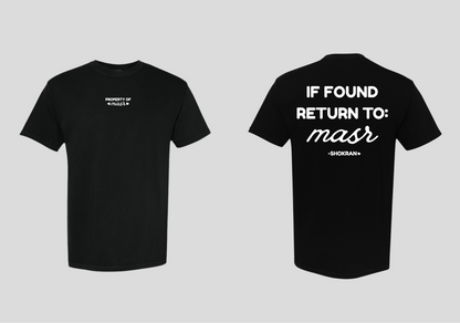 If Found Return to Masr Tee